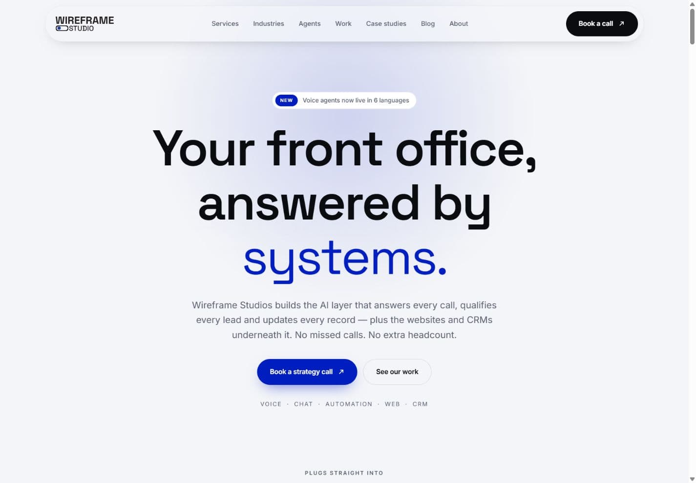 Wireframe Studio actual website screenshot